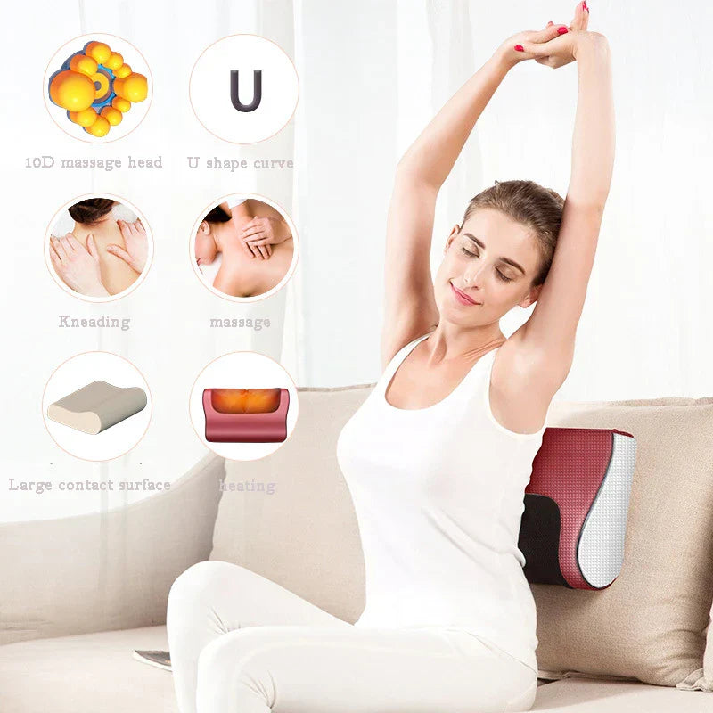 Curato by DZ™ Red Pillow Massager – جهاز تدليك الوسادة الحمراء