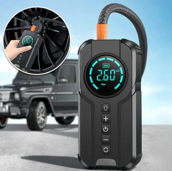 Curato by DZ™Jump Starter With Air Pump هيكساليفينغ™ جهاز تشغيل البطارية مع منفاخ هواء