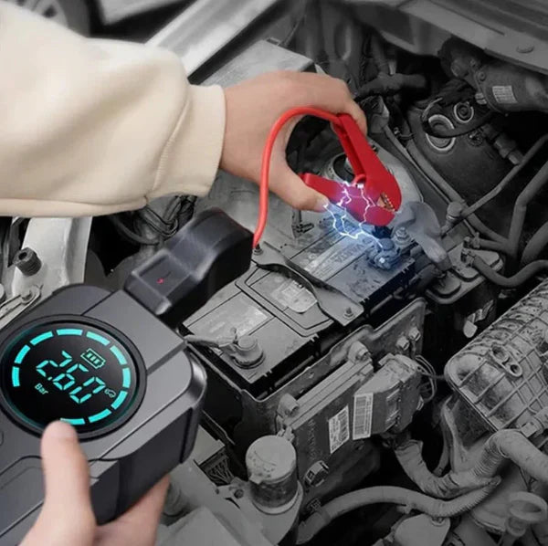 Curato by DZ™Jump Starter With Air Pump هيكساليفينغ™ جهاز تشغيل البطارية مع منفاخ هواء