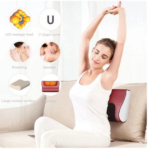 Curato by DZ™ Red Pillow Massager – جهاز تدليك الوسادة الحمراء